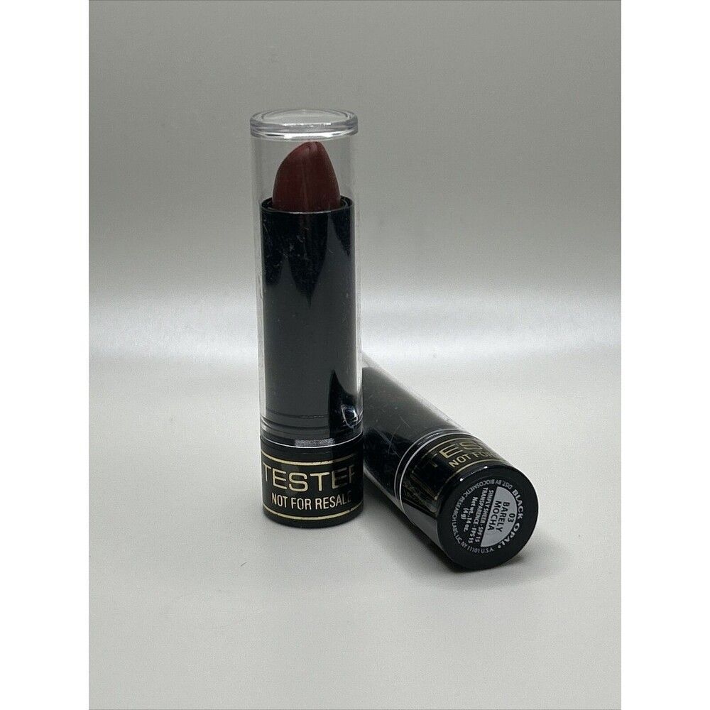 Set of 2 BLACK OPAL Lipsticks Barely Mocha TESTERS Simply Sheer SPF 15 BLK/OPL